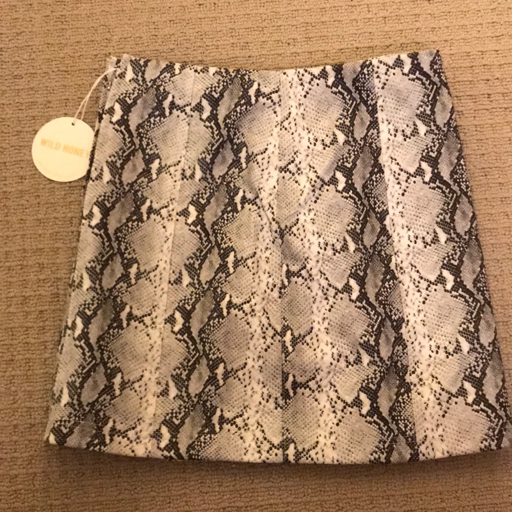 Snakeskin Mini Skirt